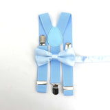 Soild Color Children Belt Bowtie Set -Suspenders Clip-on Bow Tie Elastic- Adjustable - Tania's Online Closet, LLC