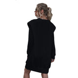 Solid Shoulder Pads Knitted Mini Women Dress - Tania's Online Closet, LLC