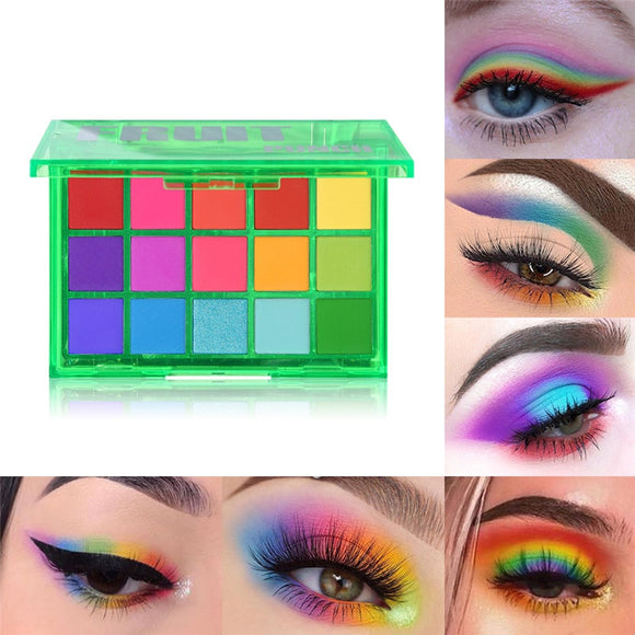 Sweet Party Eyeshadow Pallete Neon Makeup Palette 15 Shimmer Glitter Matte Shades - Tania's Online Closet, LLC