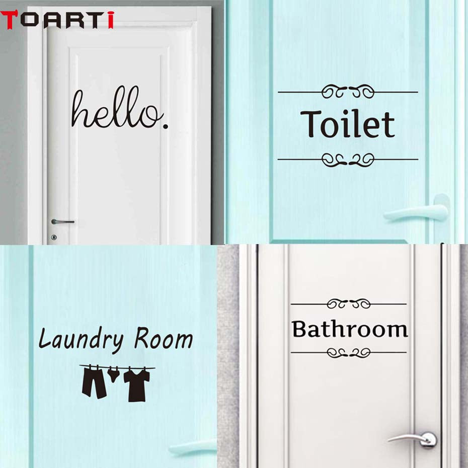 Door Decal Vinyl Wall Stickers For Bathroom ,Laundry room,ect Tania's