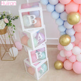 Transparent Name Box DIY Letter Balloons Party Decor - Tania's Online Closet, LLC