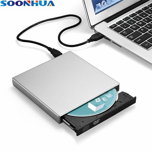 USB External DVD-RW CD-RW ROM DVD CD Player Drive Writer Rewriter Burner Portable For Windows 7/8 Laptop Computer - Tania's Online Closet, LLC