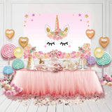 Unicorn Birthday Party Backdrop Photography Background - Tania's Online Closet, LLC