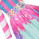Girl's Unique Design Colorful Candy Dress Cute Children Clothes With Headband - Tania's Online Closet, LLC