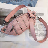 Waist Bags Women Pink Beige Fanny Pack Female Belt Bag Black Waist Packs Chest Phone Pouch - Tania's Online Closet, LLC