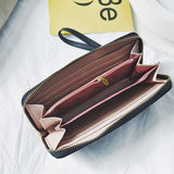 Women Long Zipper Luxury Brand Leather Clutch Wallets - Tania's Online Closet, LLC