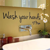 Wash Your Hands Mom Ethylene Art Murals in Decorative Wall Decorative Home decorations,home decoration stickers,mirror stickers - Tania's Online Closet, LLC