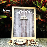 Wedding Guest Book Personalized Wedding Decoration Rustic Sweet Wedding Guestbook 120pcs Small Wood Hearts - Tania's Online Closet, LLC