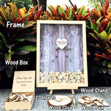 Wedding Guest Book Personalized Wedding Decoration Rustic Sweet Wedding Guestbook 120pcs Small Wood Hearts - Tania's Online Closet, LLC