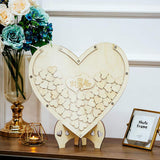 Wedding Guest Book Decor -Rustic Sweet Guestbook Wedding Wishes Hearts drop box - Tania's Online Closet, LLC