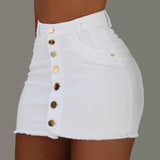 Women Button Denim Jean skirt - Tania's Online Closet, LLC