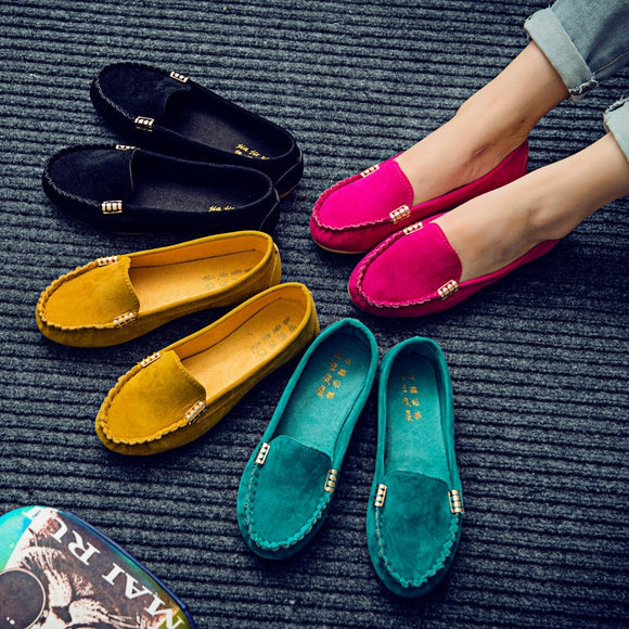 Women Flats- Loafers- Candy Color Slip on Comfortable shoes - Tania's Online Closet, LLC