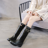 Women High Warm Lined Rain Boots Anti-slip Waterproof Insulated Pull-on - Tania's Online Closet, LLC