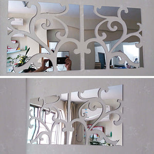 3d mirror wall stickers decorative modern home living - Tania's Online Closet, LLC