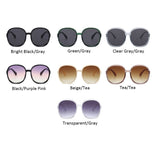 luxury round 2020 sunglasses woman Oversized female glasses gradient fashion - Tania's Online Closet, LLC