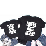 1pcs Mommy & Me Tee Shirt Best Mom Ever Best Son Ever Mama and Son T Shirts - Tania's Online Closet, LLC