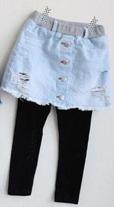 Girls Cave Jeans 2019  New Children Fashion Denim Skirt-pants - Tania's Online Closet, LLC