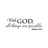 With God Home Decor Wall Decal - Tania's Online Closet, LLC