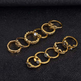 11pcs/Set Women Bohemian Vintage Silver/Gold Stack Rings Above Knuckle - Tania's Online Closet, LLC