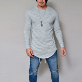 Men Slim Fit Long Sleeve Muscle Tee T-shirt Casual - Tania's Online Closet, LLC