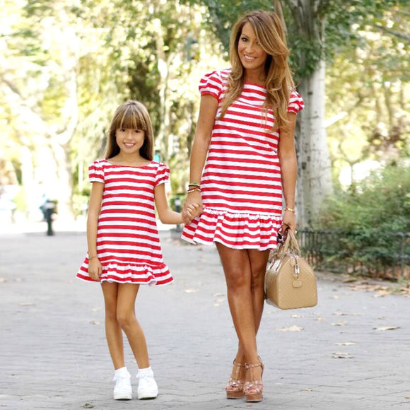 Mommy & Me  striped Dresses - Tania's Online Closet, LLC