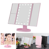 LED Makeup Mirror Lighted Touch Screen Magnifying 1X 2X 3X 180 Rotating 3 Folding Mirror - Tania's Online Closet, LLC