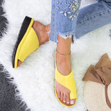 Comfy Platform Flat Sole Ladies Casual Soft Big Toe Foot Correction Sandal - Tania's Online Closet, LLC